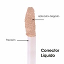Corrector Liquido de Alta Cobertura Acabado Mate y Larga Duración para Ojeras e Imperfecciones Tono Nude Le Foose
