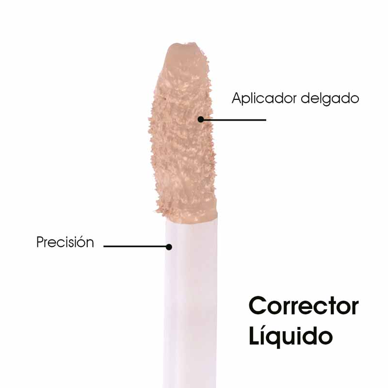 Corrector Liquido de Alta Cobertura Acabado Mate y Larga Duración para Ojeras e Imperfecciones Tono Sand Nude Le Foose