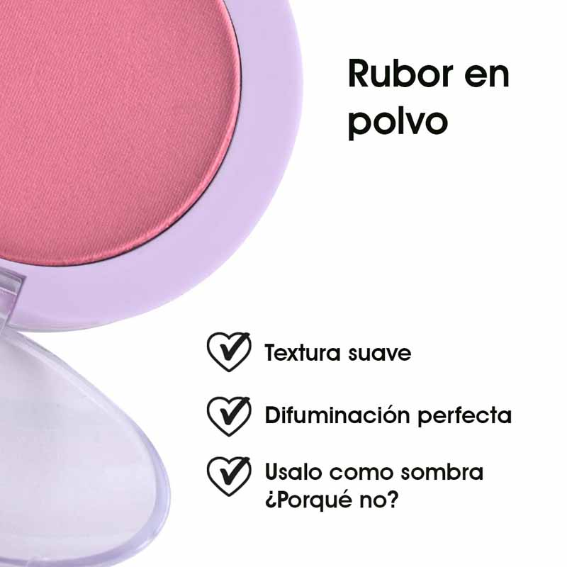 Rubor en Polvo Acabado Natural Color Intenso Textura Ligera y Difuminado Uniforme Tono Petalo Le Foose