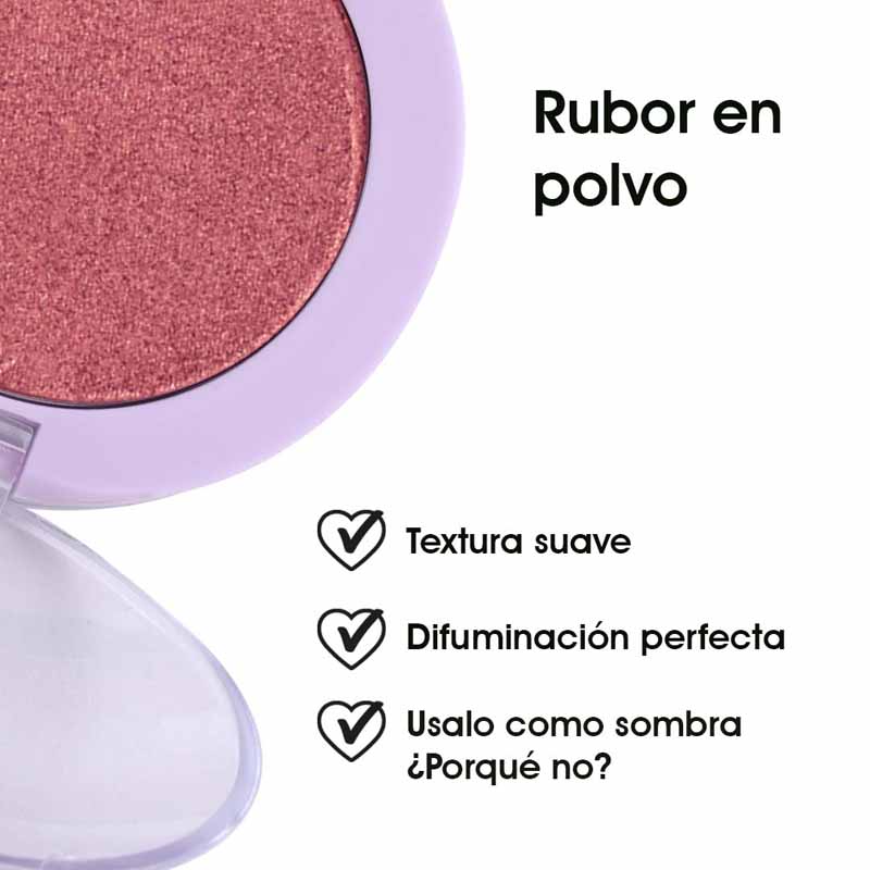 Rubor en Polvo Acabado Natural Color Intenso Textura Ligera y Difuminado Uniforme Tono Aura Le Foose