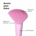 Brocha para Rubor de Cerdas Suaves Difuminado Uniforme y Acabado Natural Le Foose