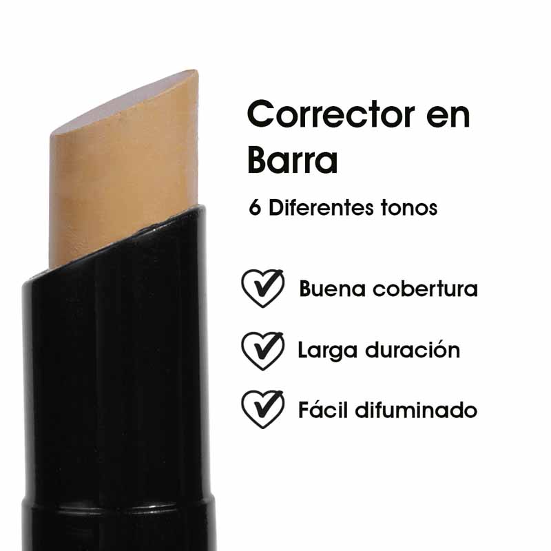 Corrector en Barra Cover Me Alta Cobertura Acabado Mate y Larga Duración para Ojeras e Imperfecciones Tono Deep Beige Le Foose