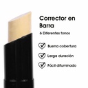 Corrector en Barra Cover Me Alta Cobertura Acabado Mate y Larga Duración para Ojeras e Imperfecciones Tono Amarillo Le Foose