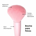 Brocha para Polvos de Cerdas Suaves Aplicación Uniforme y Acabado Natural Le Foose