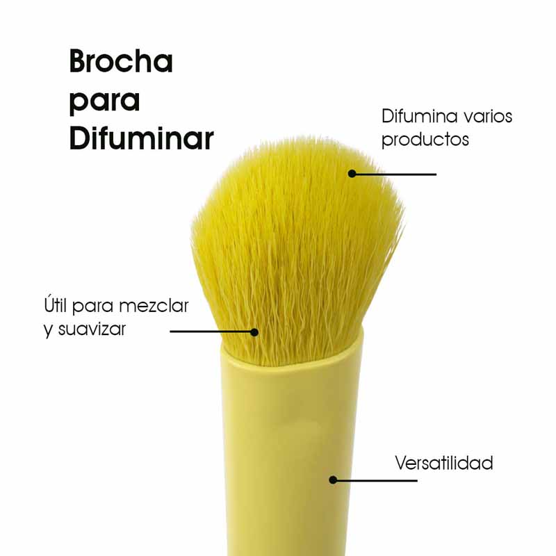 Brocha para Difuminar Sombra de Ojos con Cerdas Suaves Transiciones Uniformes y Acabados sin Lineas Le Foose