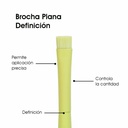 Brocha Plana de Definición de Maquillaje de Precisión para Delinear Cejas y Detalles con Acabado Limpio Le Foose