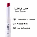 Labial Mate de Larga Duración Alta Cobertura y Formula Cremosa con Color Intenso Tono Sienna Le Foose
