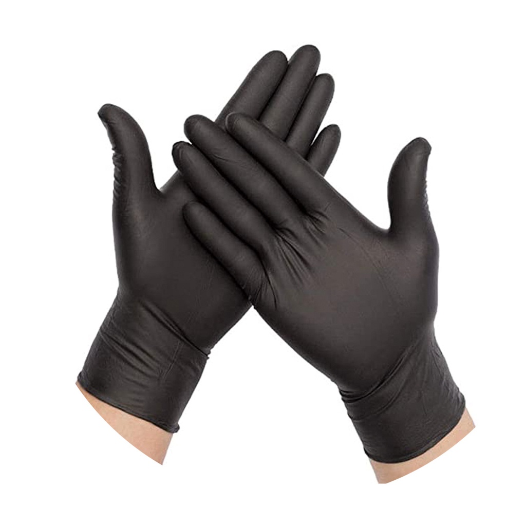 PAR DE GUANTE DESECHABLE NEGRO