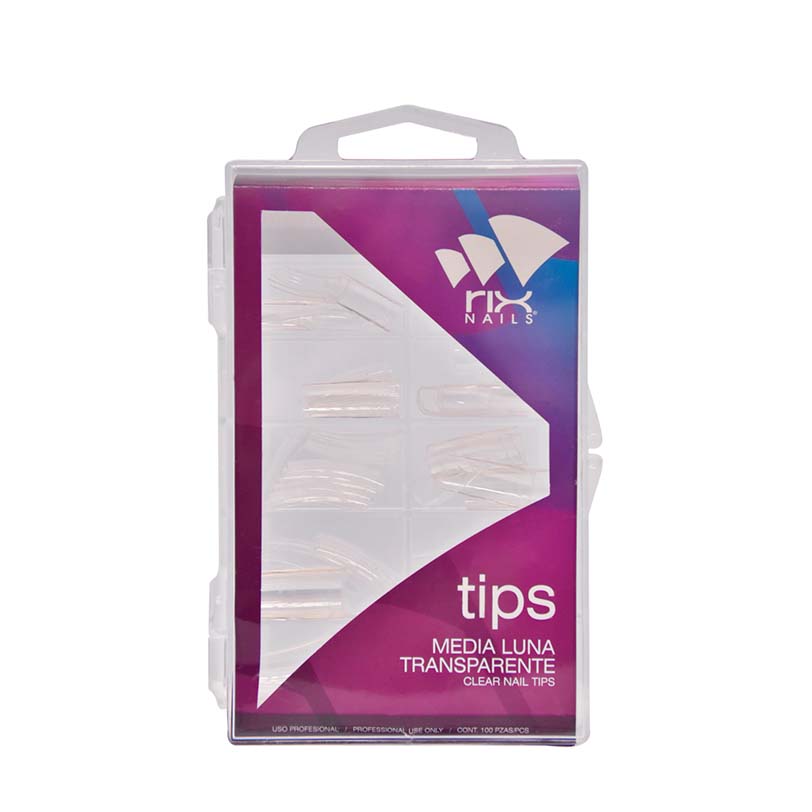 CAJA DE UÑAS RIX C/100 TRANSPARENTE